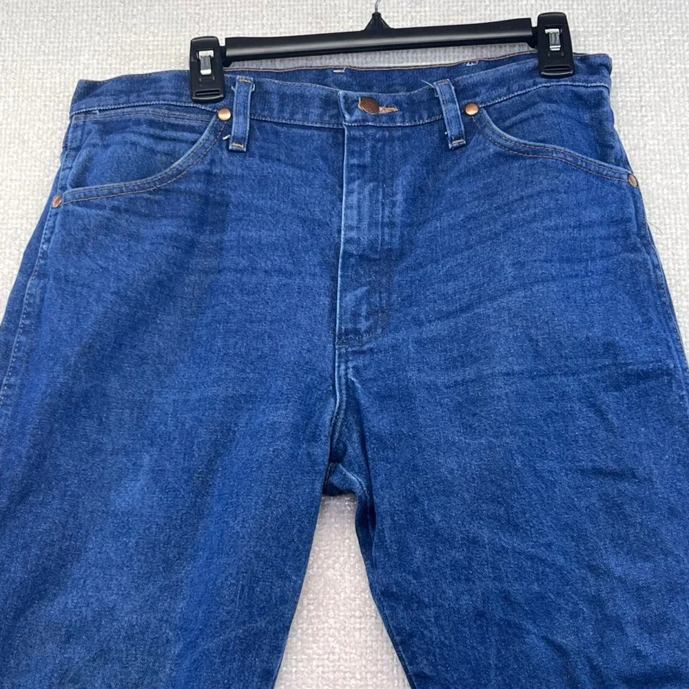 Wrangler‎ 13MWZ Cowboy Cut Jeans Men's 35x32 Blue Denim Original Fit Zipper Leg